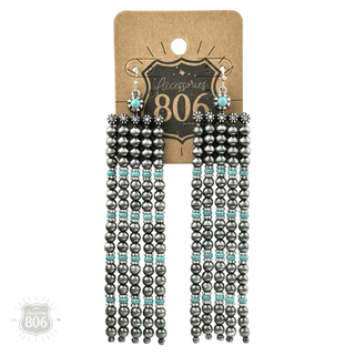 Western burnished pearl bead chandelier earring - Boutique Bella BellaEarrings