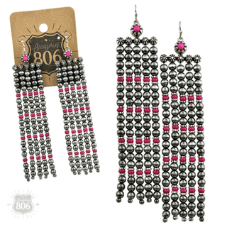 Western burnished pearl bead chandelier earring - Boutique Bella BellaEarrings