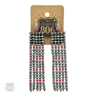 Western burnished pearl bead chandelier earring - Boutique Bella BellaEarrings