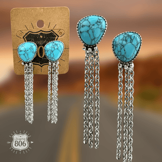 Western chain fringe earring - Boutique Bella BellaEarrings