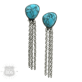 Western chain fringe earring - Boutique Bella BellaEarrings