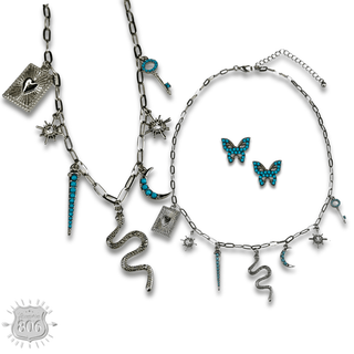 Western charm necklace set - Boutique Bella BellaJewelry Set