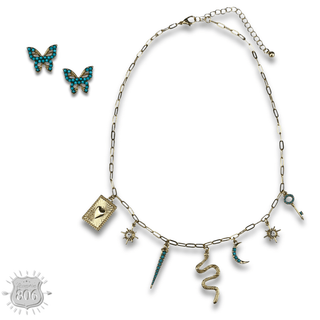 Western charm necklace set - Boutique Bella BellaJewelry Set