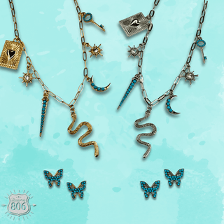 Western charm necklace set - Boutique Bella BellaJewelry Set