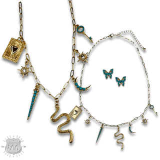Western charm necklace set - Boutique Bella BellaJewelry Set