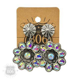 Western flower shape earring on post - Boutique Bella BellaEarrings