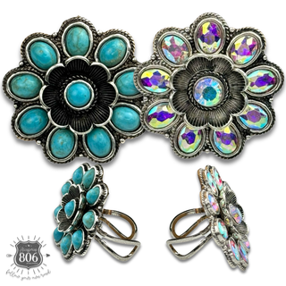 Western flower shape ring - Boutique Bella BellaRings