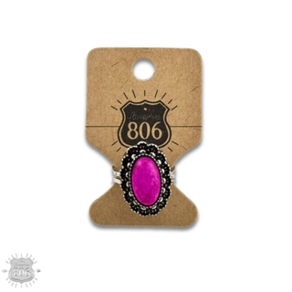 Western oval stone adjustable ring - Boutique Bella BellaRings