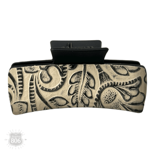 Western print tooled hair clip - Boutique Bella BellaHair Claws