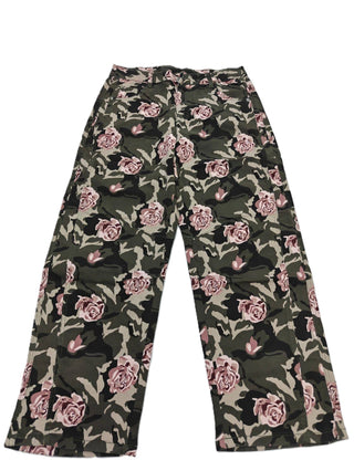 Western Retro Camo Rose Print High Waist Jeans - Boutique Bella BellaBottoms