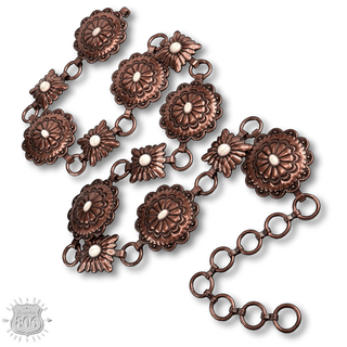 Western round and square concho link belt - Boutique Bella BellaBelts