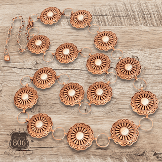 Western round stone concho belt - Boutique Bella BellaBelts