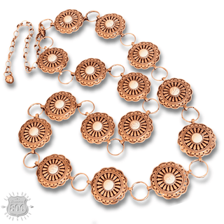 Western round stone concho belt - Boutique Bella BellaBelts