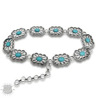 Western scalloped rectangle concho belt - LC - Boutique Bella BellaBelts