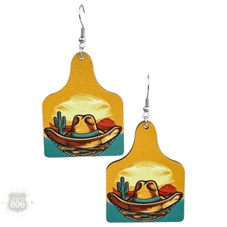 Western scene earring - Boutique Bella BellaEarrings