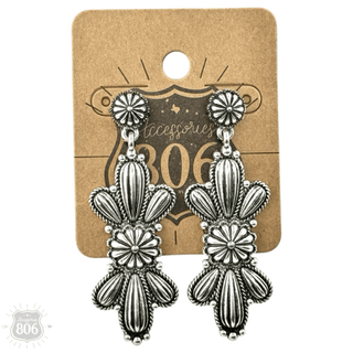 Western silver butterfly concho earring - Boutique Bella BellaEarrings