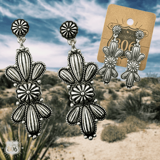 Western silver butterfly concho earring - Boutique Bella BellaEarrings
