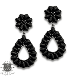 Western stone teardrop earring - Boutique Bella BellaEarrings