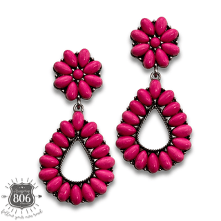 Western stone teardrop earring - Boutique Bella BellaEarrings