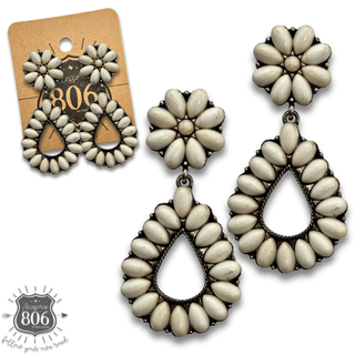 Western stone teardrop earring - Boutique Bella BellaEarrings