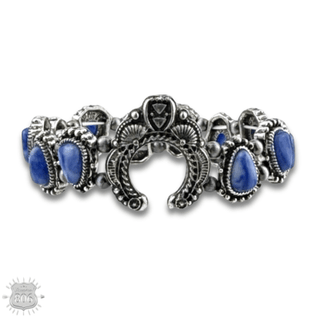Western stretch bracelet with denim natural stones - Boutique Bella BellaBracelets
