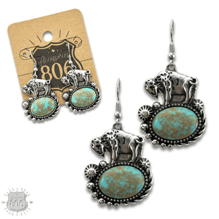 Western style buffalo earring - Boutique Bella BellaEarrings