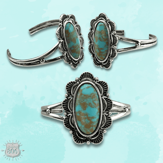 Western style oval stone bracelet - Boutique Bella BellaBracelets