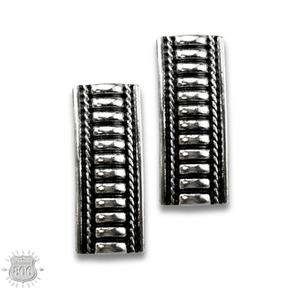 Western style silver tone post earring - Boutique Bella BellaEarrings