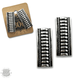Western style silver tone post earring - Boutique Bella BellaEarrings