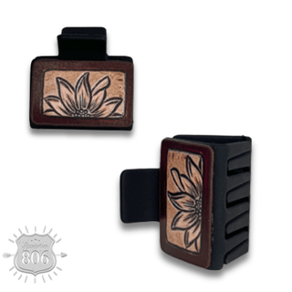 Western sunflower design hair clip - Boutique Bella BellaHair Claws