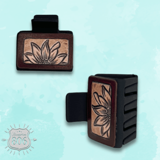 Western sunflower design hair clip - Boutique Bella BellaHair Claws