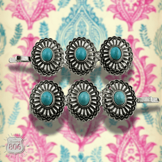 Western turquoise bobby hair pin - Boutique Bella BellaHair Pin