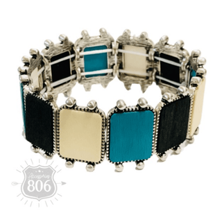 Western wood rectangle bracelet, last call - Boutique Bella BellaBracelets