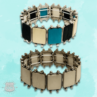 Western wood rectangle bracelet, last call - Boutique Bella BellaBracelets