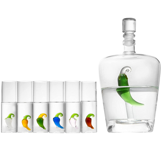 Tequila Decanter Set With Agave Decanter And 6 Agave Shot Glasses Perfect For Any Bar Or Tequila Par