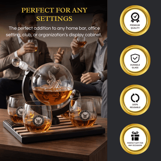 Whiskey Decanter Set With 4 Liquor Glasses Premium Barware Gift - Boutique Bella BellaDecanter Sets