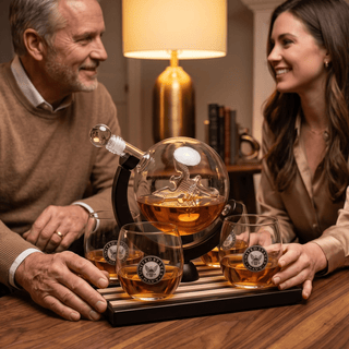 Whiskey Decanter Set With 4 Liquor Glasses Premium Barware Gift - Boutique Bella BellaDecanter Sets