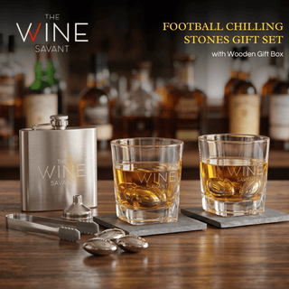 Whiskey Glasses And Football Chilling Stones Gift Set Premium Barware Gift - Boutique Bella BellaWhiskey Drinking Set