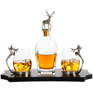 Whiskey Stag Decanter Set Premium Barware Gift Elegant Drinkware Collection - Boutique Bella BellaDecanter Sets