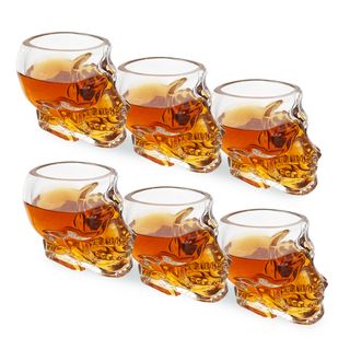 Skull Shot Glasses Set Of 6 By 3OZ Skull Glasses 3 H Goth Gifts Skull Gifts Skull De