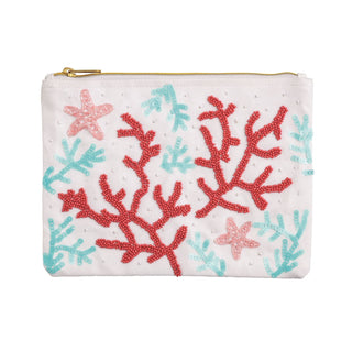 White Coastal Luxe Clutch - Boutique Bella BellaClutch