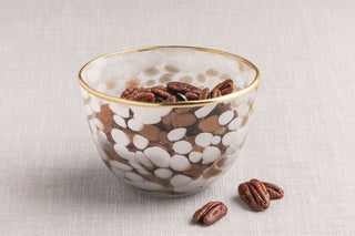 White & Gold Tortoise Dip Bowl - Boutique Bella BellaDip Bowl