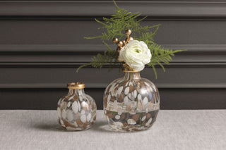 White & Gold Tortoise Vase - Boutique Bella Bellavase