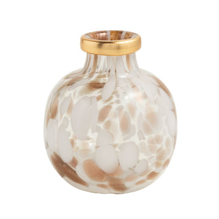 White & Gold Tortoise Vase - Boutique Bella Bellavase