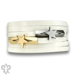 White leather magnetic bracelet, last call - Boutique Bella BellaBracelets