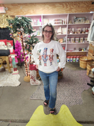 White Nutcracker Sweatshirt - Boutique Bella BellaSweatshirt