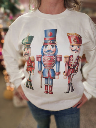 White Nutcracker Sweatshirt - Boutique Bella BellaSweatshirt