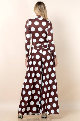 White Polka Dot Print Bodysuit - Boutique Bella Bellabodysuit