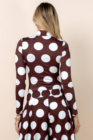 White Polka Dot Print Bodysuit - Boutique Bella Bellabodysuit