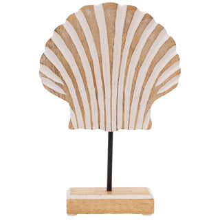 Whitewash Scallop Shell Large - Boutique Bella Belladecor